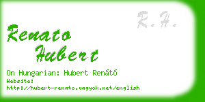 renato hubert business card